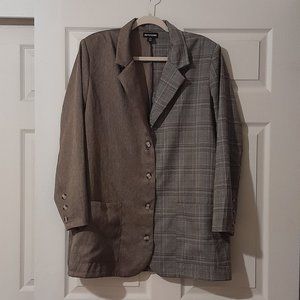 Two prints oversize blazer